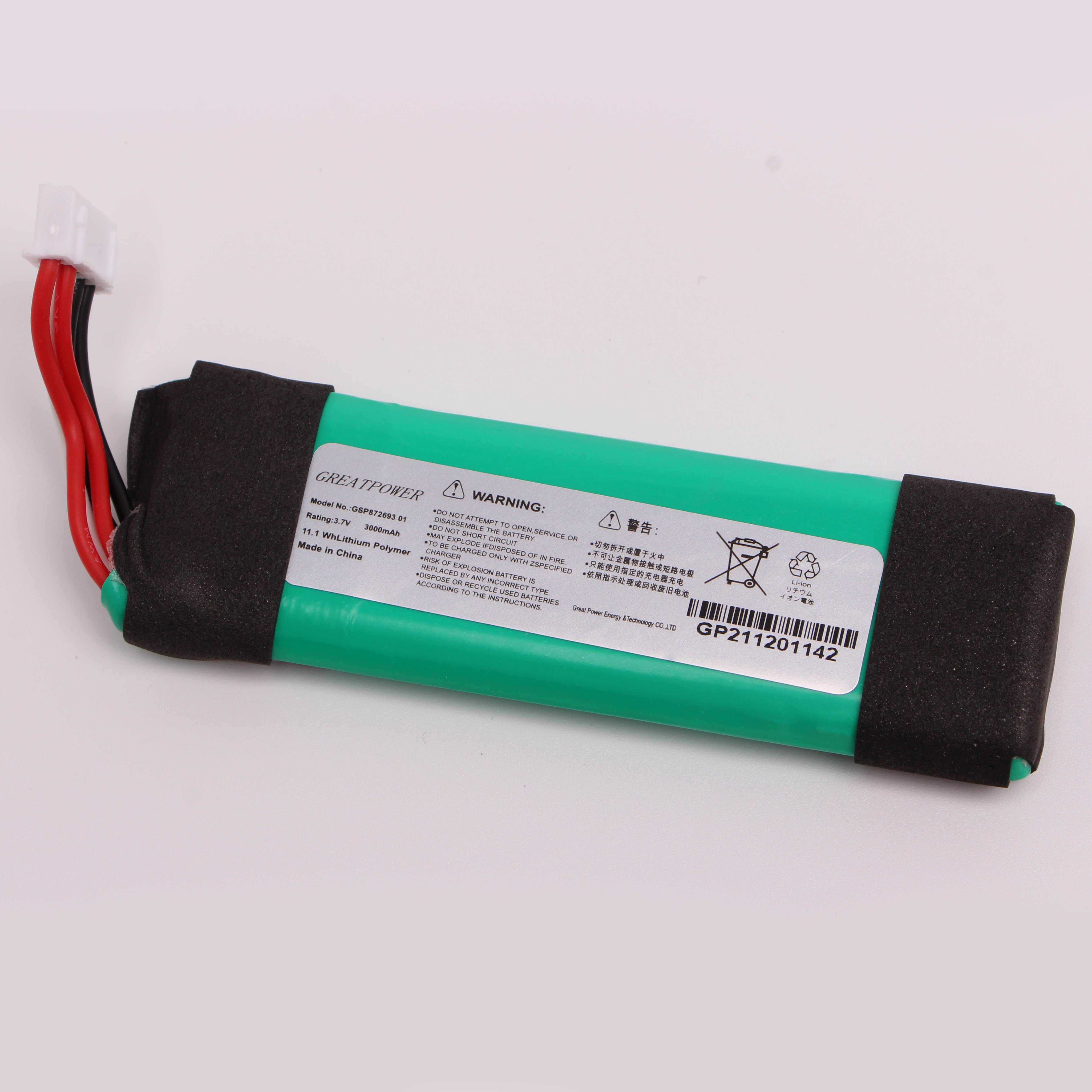 Original 3000mah GSP872693 01Battery Rechargable Replacement for JBL Flip 4 Bluetooth Speaker