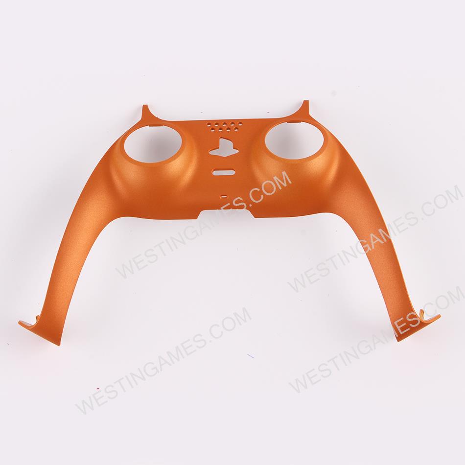 Decorative Strip Handfeel PC Shell Cover For PS5 Gamepad Controller - Orange