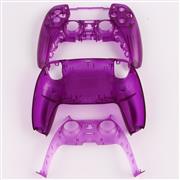 Replacement Top and Bottom Housing Shell Case for Playstation 5 PS5 Controller - Clear Purple 03