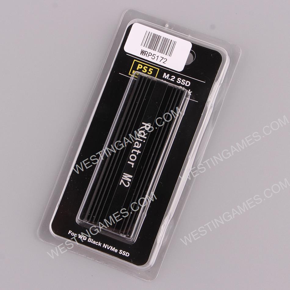 Heatsink Aluminum M.2 Cooling Cooler Heat Sink Heat Thermal Pads M2 for NVME PCIE 2280 SSD Hard Drive Disk PS5 - Black