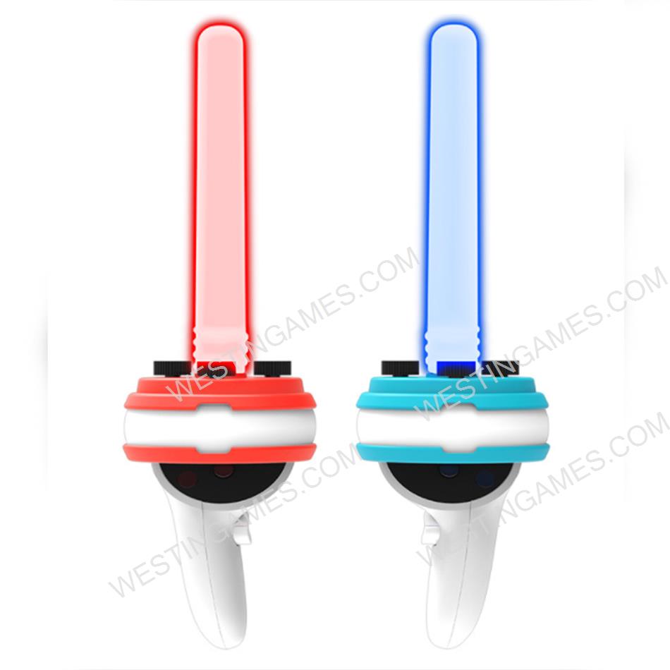 Dual Lightsaber Handles Extension Grips For Oculus Quest 2 Accessories Play Beat Saber Games Controllers for Quest/ Rift VR