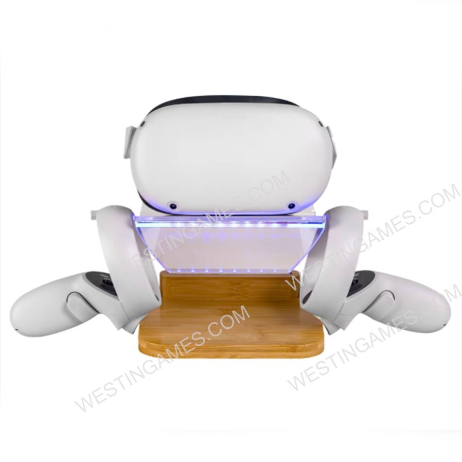 New VR Stand Storage Rack LED RGB Headset Display Mount Touch Controller Charging Stationfor Oculus Quest2