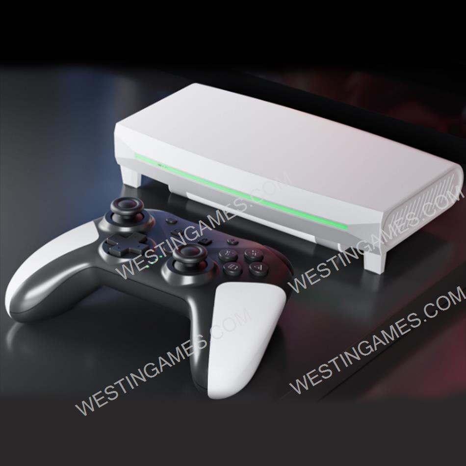 H6 4K 64G Retro TV Video Game Console with NS Gamepads 2.4G Wireless Controller Open Source Simulators PSP N64 White