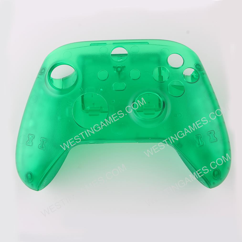 Replacement Transparet Top and Bottom Housing Shell Case for XBOX Series Controller - Green