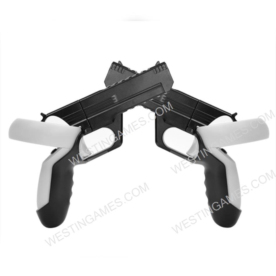Shooting Game Pistol Grips Handle Gun Case Left and Rgith VR Accessories For Oculus Quest 2 - Black