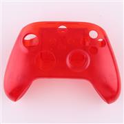Replacement Transparet Top and Bottom Housing Shell Case for XBOX Series Controller - Red