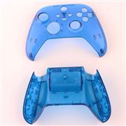 Replacement Transparet Top and Bottom Housing Shell Case for XBOX Series Controller - Blue 04