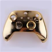 Replacement Mirror Chrome Top and Bottom Housing Shell Case for XBOX Series Controller - Gold
