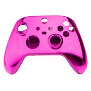 Replacement Mirror Chrome Top and Bottom Housing Shell Case for XBOX Series Controller - Pink