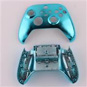 Replacement Mirror Chrome Top and Bottom Housing Shell Case for XBOX Series Controller - Blue 04