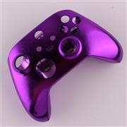 Replacement Mirror Chrome Top and Bottom Housing Shell Case for XBOX Series Controller - Purple 02