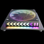 Dustproof Cover Metal Net Fan External Cooling System Top Cooling Fan with RGB LED Ligh for Xbox Series X Console