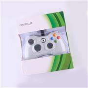 Manette filaire Gampad avec emballage rouge pour XBOX 360 et PC Windows - Blanc