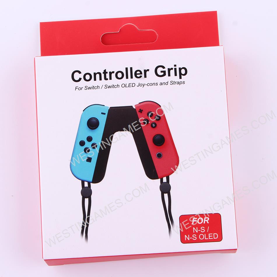 Base Grip Handle Holder with Strap Holer for Switch Joycon White