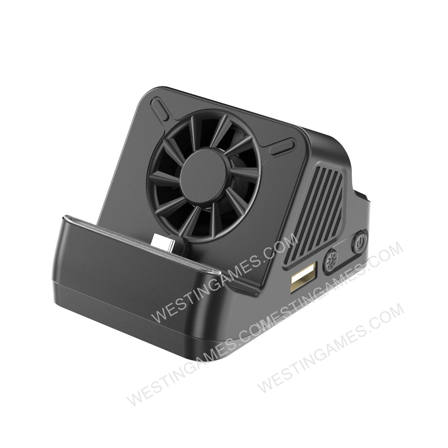 Mini HDMI Adapter TV Video Converter Dock with Cooling Fan for NS Switch and OLED Console