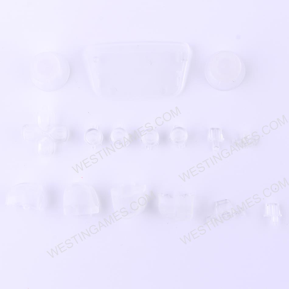 Complete Button Keys V2.0 for PS5 Controller Accessories 16pc Set - Clear White