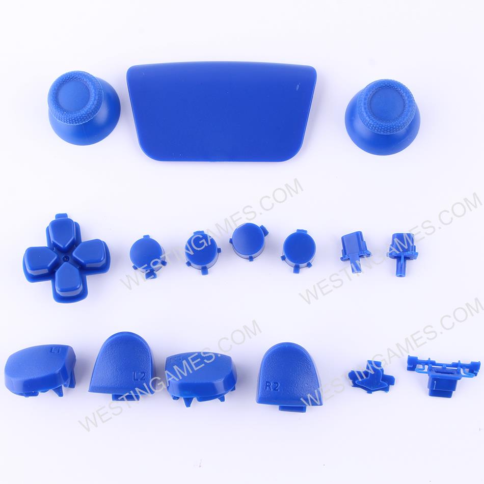 Complete Button Keys V2.0 for PS5 Controller Accessories 16pc Set - Blue