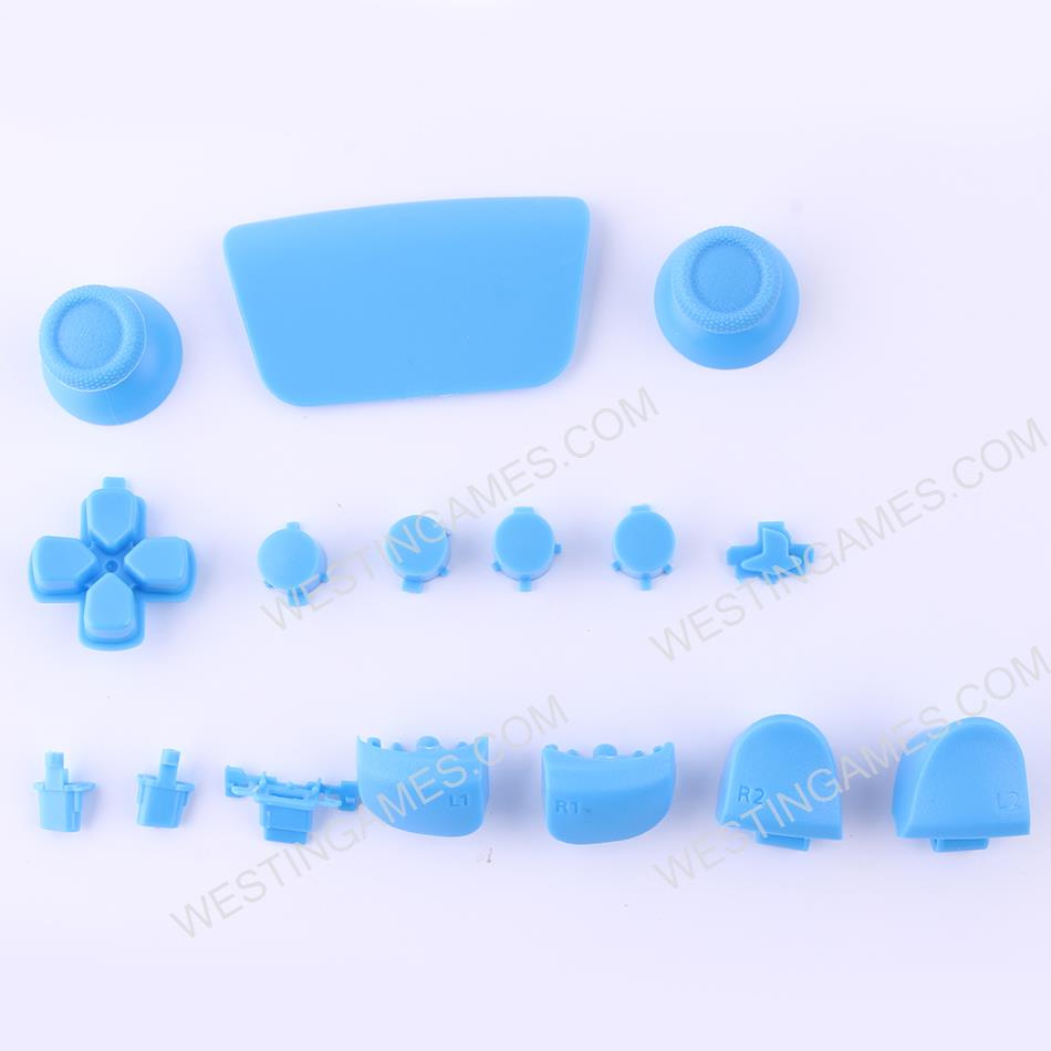 Complete Button Keys V2.0 for PS5 Controller Accessories 16pc Set - Light Blue