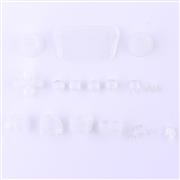 Complete Button Keys V2.0 for PS5 Controller Accessories 16pc Set - Clear White