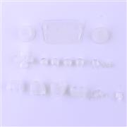Complete Button Keys V2.0 for PS5 Controller Accessories 16pc Set - Clear White 02