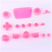 Complete Button Keys V2.0 for PS5 Controller Accessories 16pc Set - Clear Pink 02