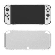 Glitter Comfortable Soft TPU Grip Case Cover for NS Switch OLED - Clear White 02
