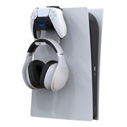 Retractable Controller Fast Charging Stand with Headphone Stand for PS5 White 02