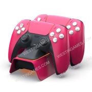 Dual Charging Fast Charger Dock Station with Breathing lamp for PS5 Controller White 02