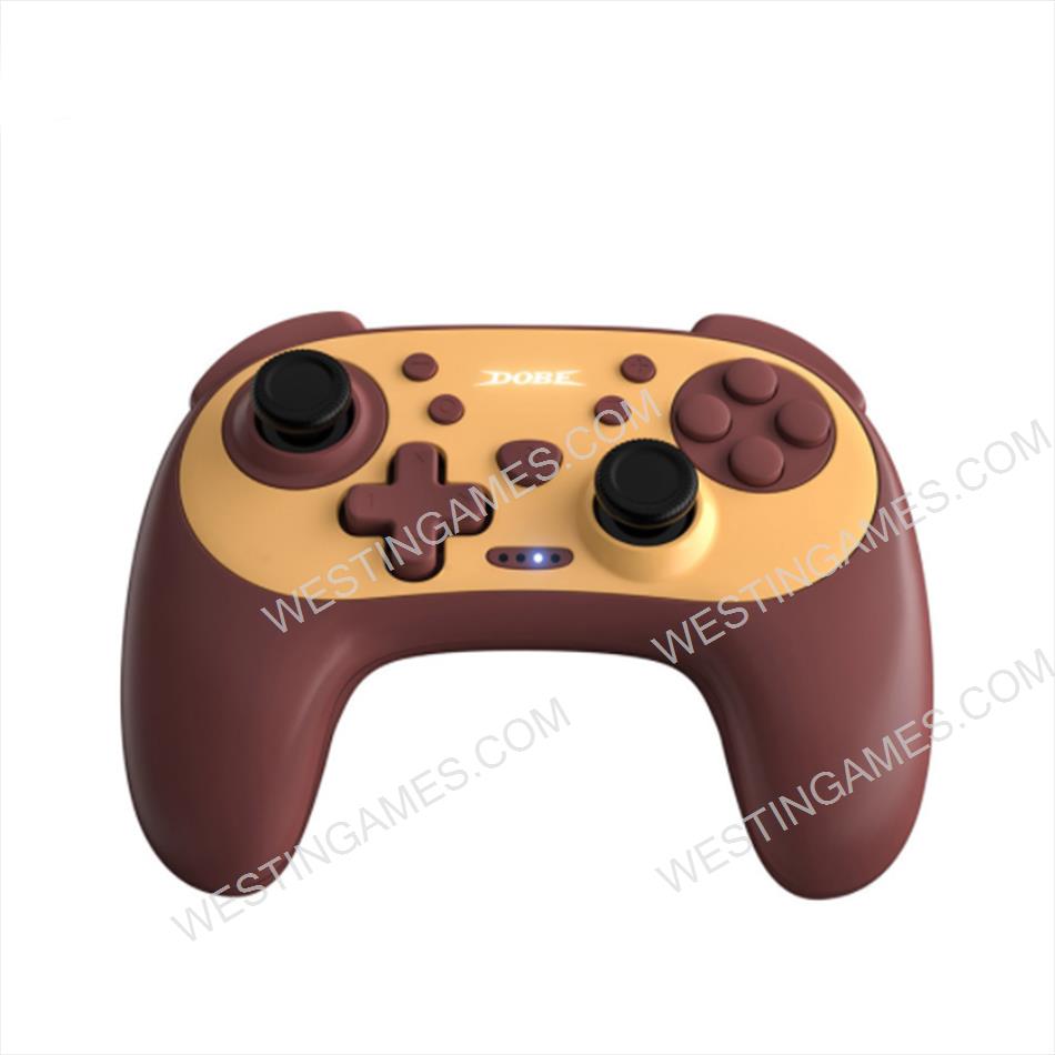 DOBE Bluetooth Wireless Gamepad Gamepad Controller With Storage Bag For Switch Mobile PS3 PC Brown
