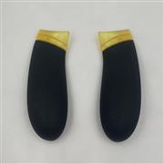 Anti Slip Handle Side Cover Rubber Grip For Xbox Series Controller Gamepad Rear Shell Right /Left Back Panels - Black/Yellow