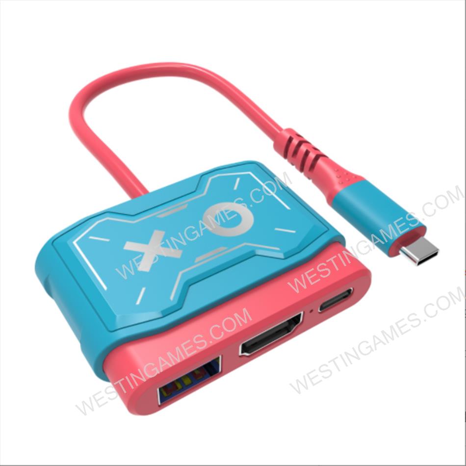 Charging Dock Adapter Type-C to 1080P HDMI Dock Converterfor NS Switch and Oled