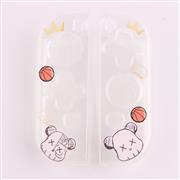 Soft Clear tpu+PC Grip Case and Ergonomic Shock-Absorption Flip Cover for switch OLED - Gloomy bear 02