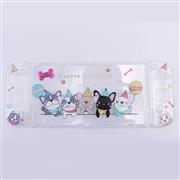 Soft Clear tpu+PC Grip Case and Ergonomic Shock-Absorption Flip Cover for switch OLED - Party Dog