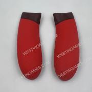 Anti Slip Handle Side Cover Rubber Grip For Xbox Series Controller Gamepad Rear Shell Right /Left Back Panels - Red