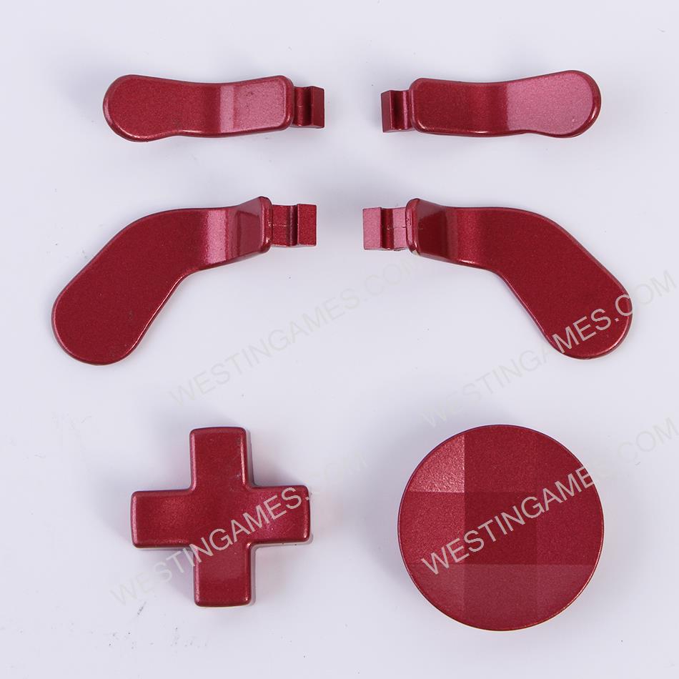 4 Paddles Buttons with 2 D-pad Set Replacement Parts for XBOX ONE Elite 1 and 2 Controller Red