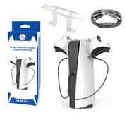Controller Holder Bracket+VR2 2IN1 Charging Cable Set Wireless Handle/Headset Foldable Hanger for PS5 Gamepad