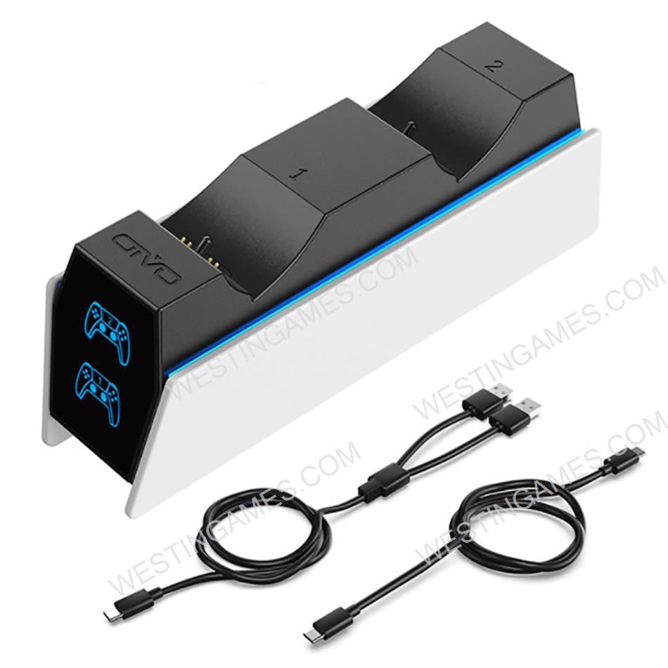 Fast Charging Dock Station Dual Controller Charger Stand Desktop Installation with LED IV-P5211B For PlayStation 5 Controller