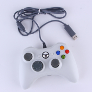 USB 2.0 X360 Shape Dual Shock Vibration Gamepad Controller for PC / Desktop / Laptop - White 03