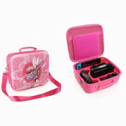 Travel Protective Carrying Case Storage Bag for Nitendo Switch OLED Console and Accessoires - Pink Angel rabbit