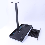 Multifunctional Cooling Stand with Cooler Discs Slot and Controller Charging Dock RGB Light for PS5 05
