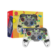 Wireless Gampad Controller with RGB Light and Rear Button Key for Switch OLED and Steam Clear