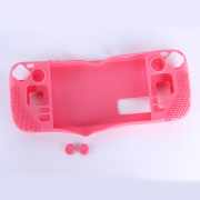Game Console Case Soft Silicone Protective Cover Anti-Scratch Shockproof with Analog Grip for Steam Deck - Pink