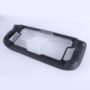 Comfortable PC Frame + tpu Grip Case and Ergonomic Shock-Absorption Cover for Steam Deck Black+Clear 02