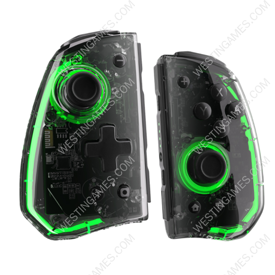 IINE Elite Joypad Wake Up Controller Auto Fire Mapping Function for Nintendo Switch/Lite/OLED Transparent Blak