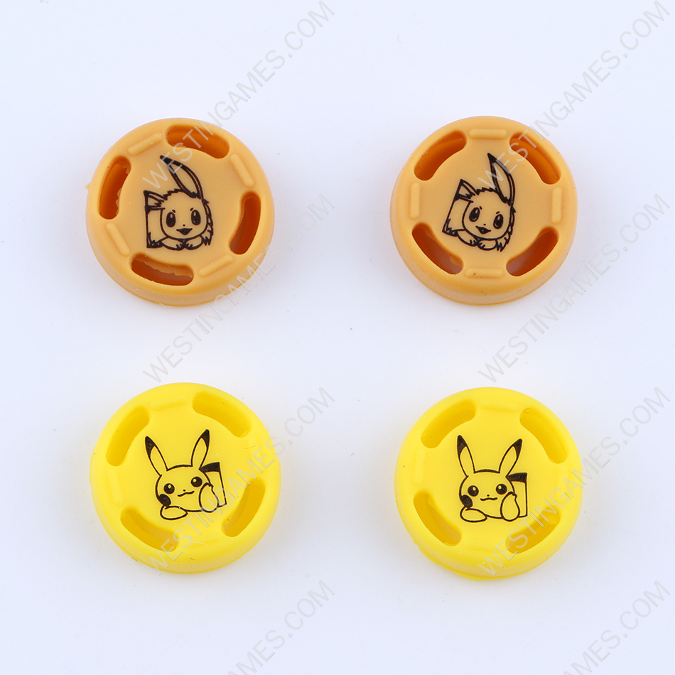 4in1 Pokemon Thumb Grips Analog Caps Silicone Rubber Kit For NS switch Joy-con