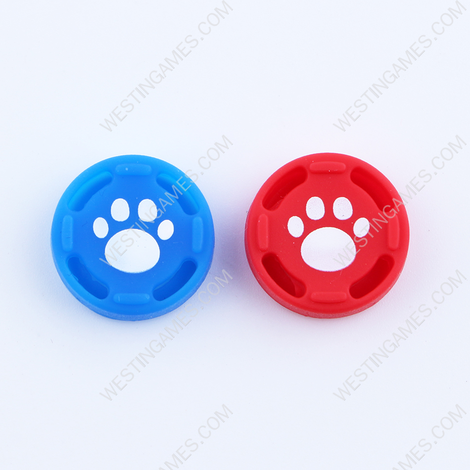 2in1 Cut Cat Paw Thumb Grips Analog Caps Silicone Rubber For NS switch Joy-con