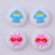 New 2in1 Thumb Grips Analog Caps Silicone Rubber For NS switch Joy-con - Splatoon