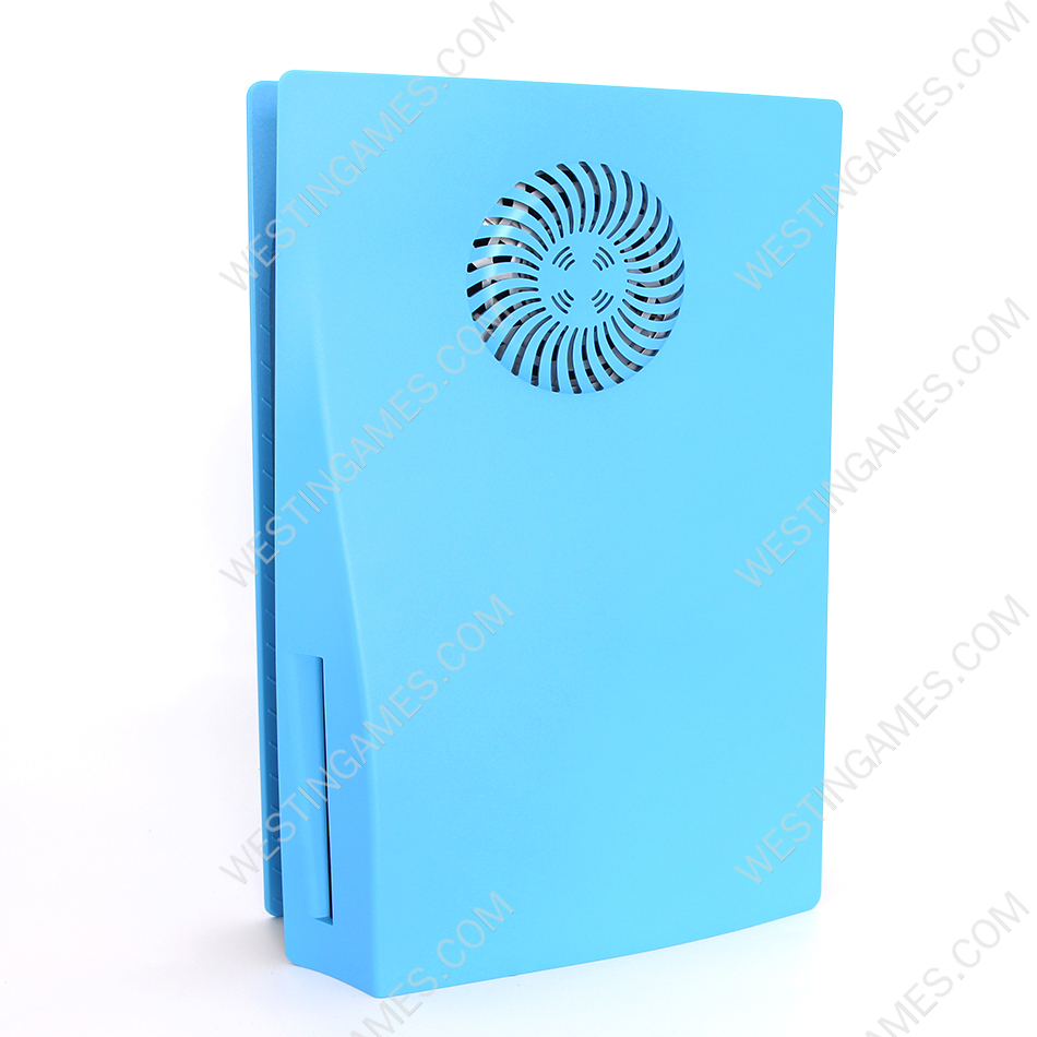Replacement Housing Case Faceplate Cover with Vented Circle Design for PS5 HUD System - Light Blue