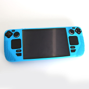 Game Console Case Soft Silicone Protective Cover Anti-Scratch Shockproof with Analog Grip for Steam Deck - Blue 02