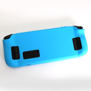 Game Console Case Soft Silicone Protective Cover Anti-Scratch Shockproof with Analog Grip for Steam Deck - Blue 03